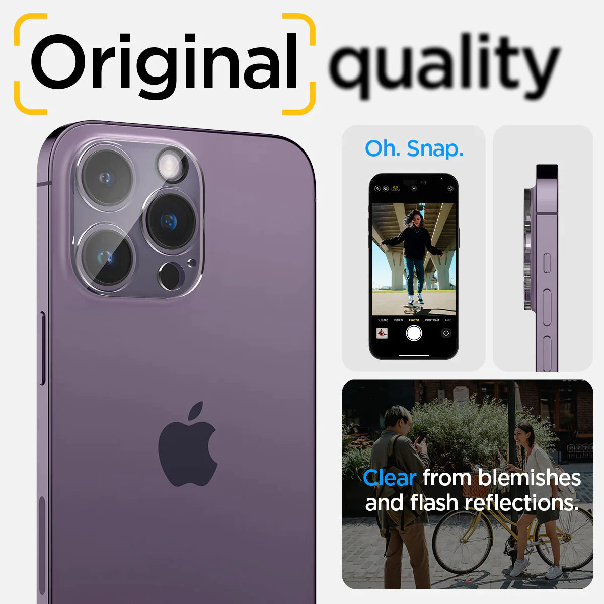 Vidrio protector de lentes de cámara Spigen Glas.tR Optik iPhone 15 Pro Max / iPhone 15 Pro [2 pack]